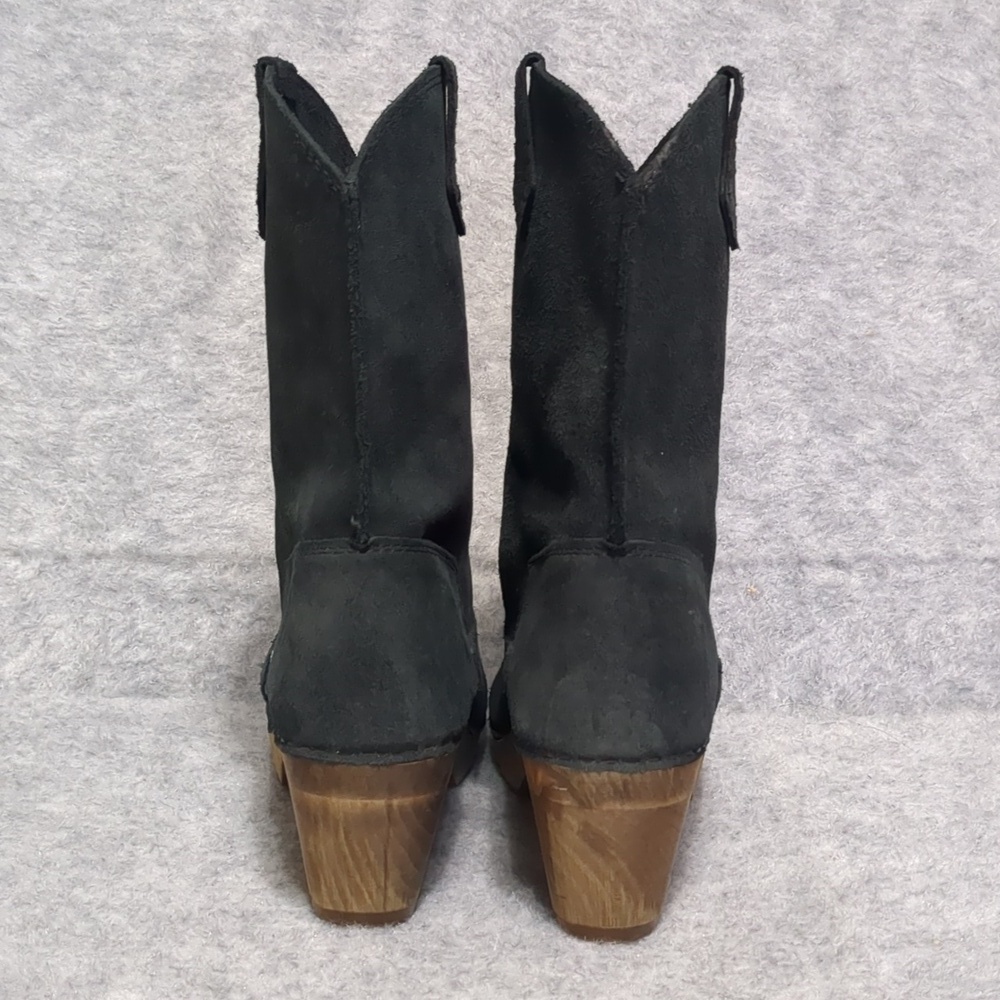 Sanita  black Suede Clog Boots Wooden sole size EU36 US6 - Picture 3 of 10